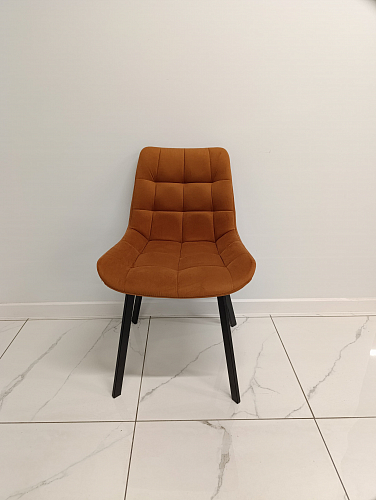 Стул на металлокаркасе Челси кирпичный / черный из шоурума 2